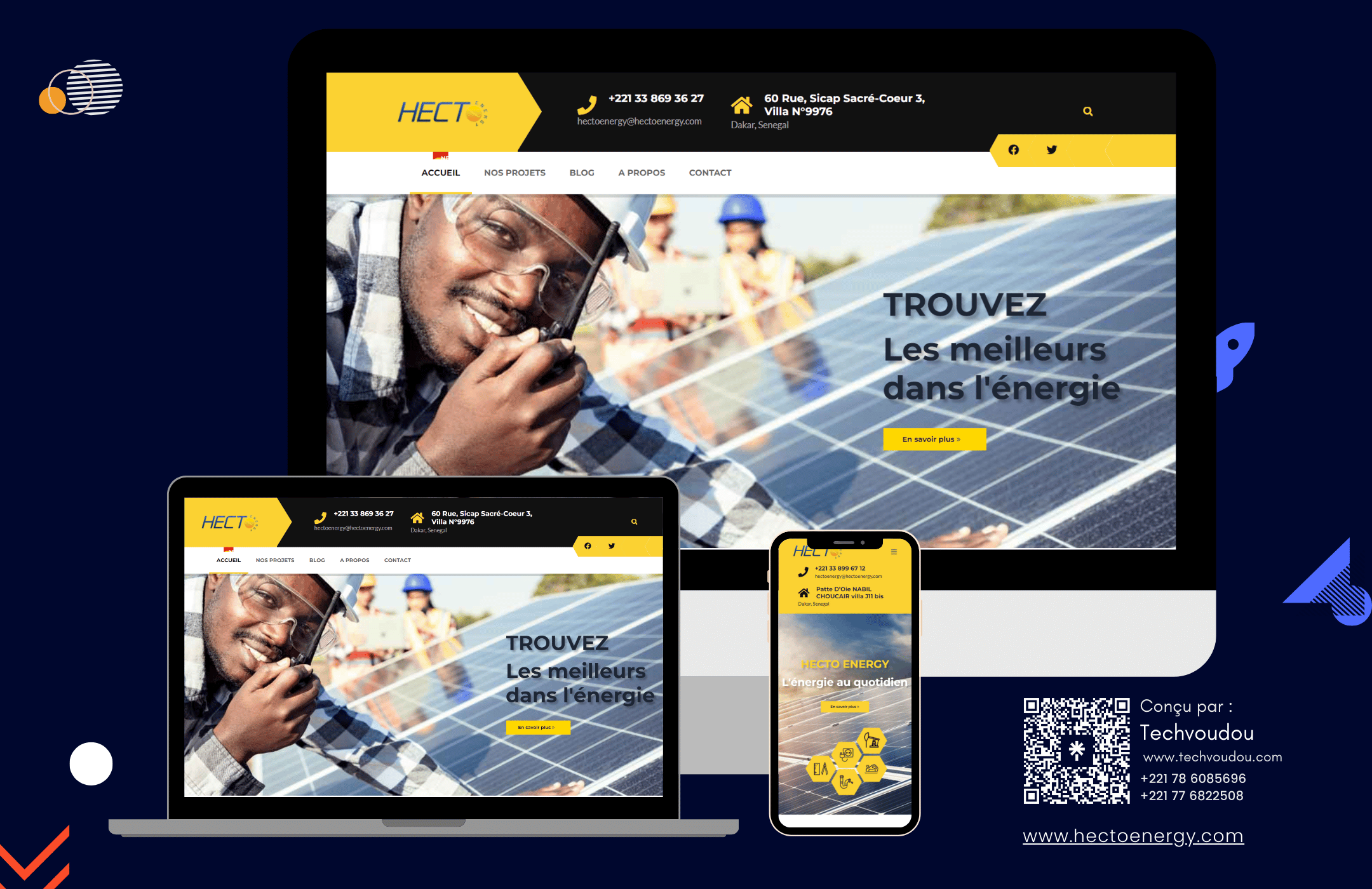 tech voudou Business website pour Hecto Energy