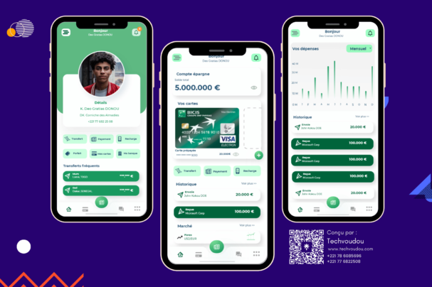 Tech voudou UI Design Mobile banking app for BICIS