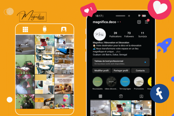 magnifica déco social media by techvoudou