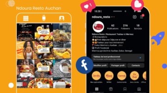 Ndoura resto social media by techvoudou