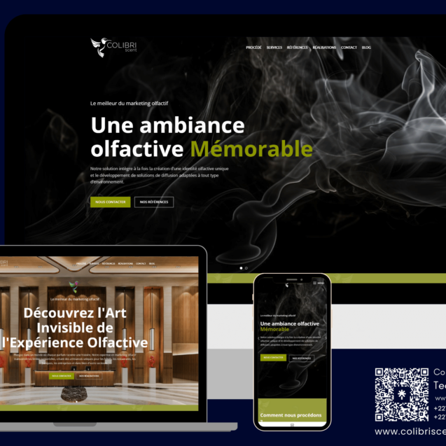 Tech voudou enterprise website pour Colibri scent